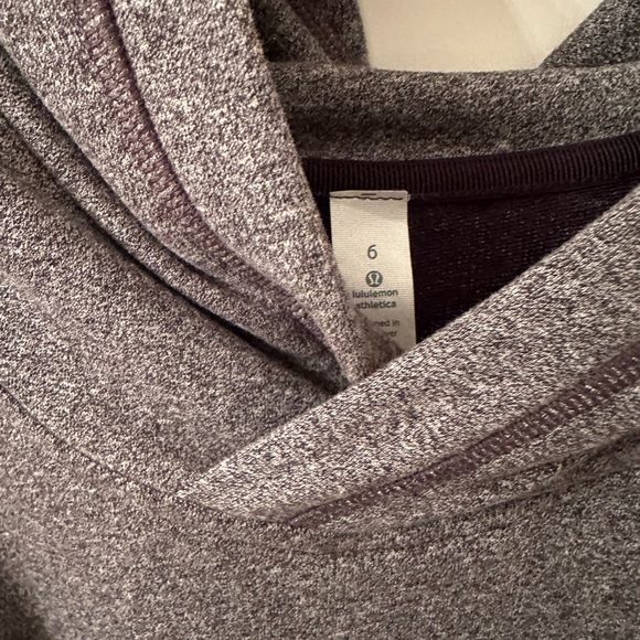 Lululemon heather gray and black hoodie with side zippers - Picture 5 of 6
